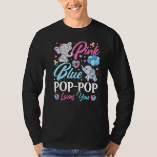 T-shirt Eléphant bleu rose Pop Pop vous aime Grossesse Rev