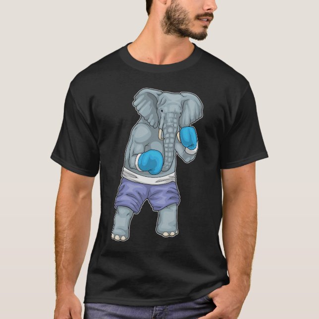 T-shirt Eléphant Boxer Gants de boxe Boxe (Devant)