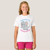 Eléphant Cartoon bleu bleu bleu rose et gris