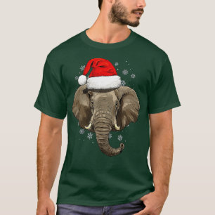 T-shirt Elephant Christmas Zoo Safari Keeper Amoureux des