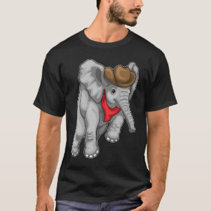 T-shirt Elephant Cowboy Cowboy casquette