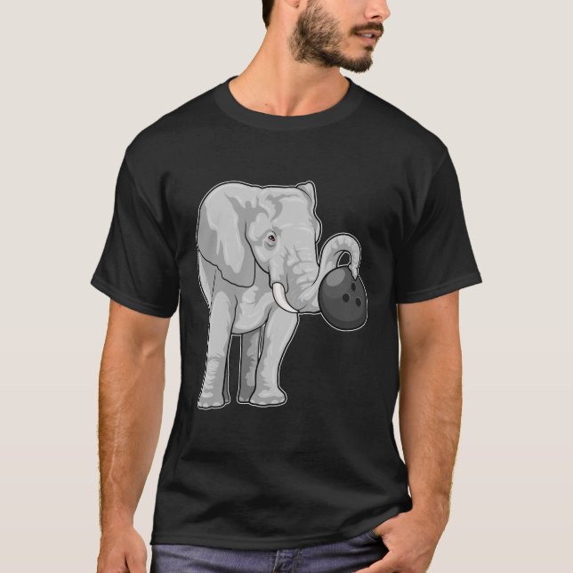 T-shirt Éléphant de bowling (Devant)