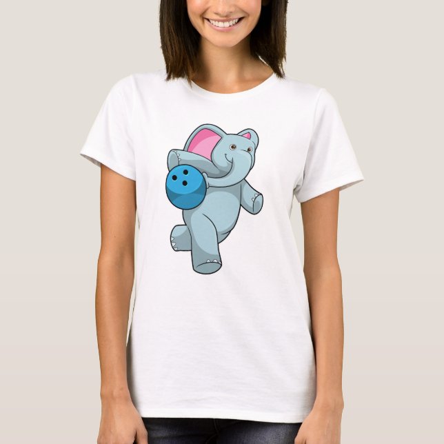 T-shirt Éléphant de bowling (Devant)