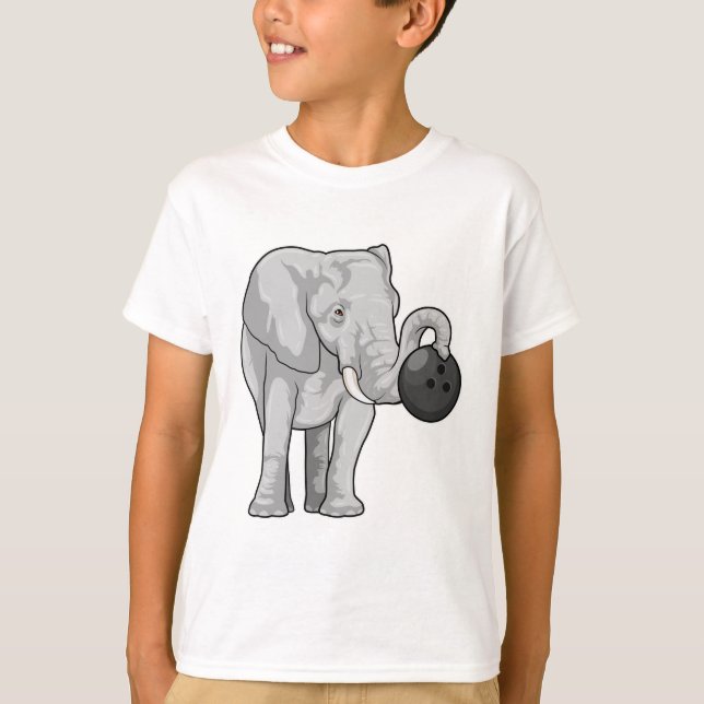 T-shirt Éléphant de bowling (Devant)