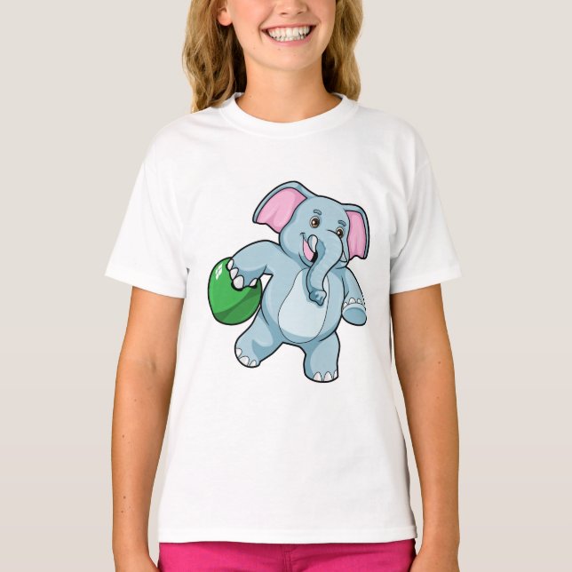 T-shirt Éléphant de bowling (Devant)