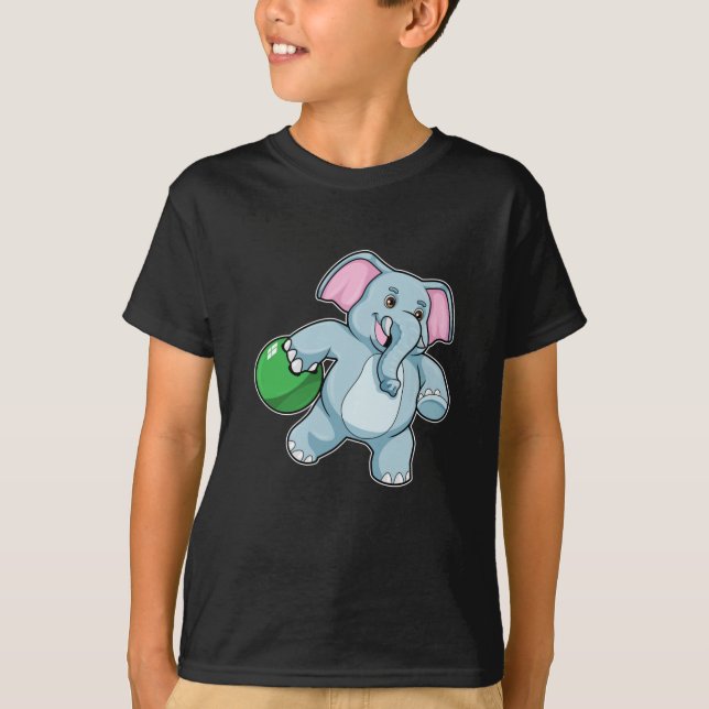 T-shirt Éléphant de bowling (Devant)
