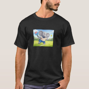 T-shirt Éléphant de pickleball pachyderme