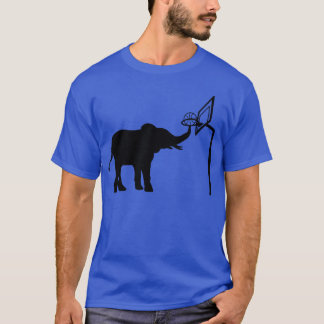 T-shirt éléphant drôle rétro jouant au basket-ball sport
