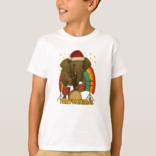 T-shirt Elephant Drummer Rainbow Edition pour enfants