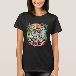 T-shirt Eléphant élégant et vibrations tropicales