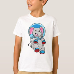 T-shirt Elephant en astronaute dans la sphère de verre