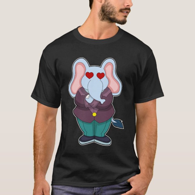 T-shirt Eléphant en forme de chambre avec costume.PNG (Devant)