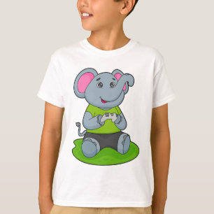 T-shirt Eléphant en Gamer