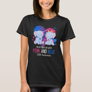 T-shirt Elephant En Octobre Nous Portons Des Pies Rose Et