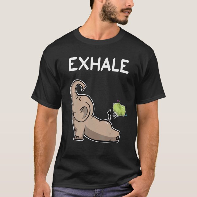 T-shirt Éléphant Exhale Yoga Élément (Devant)