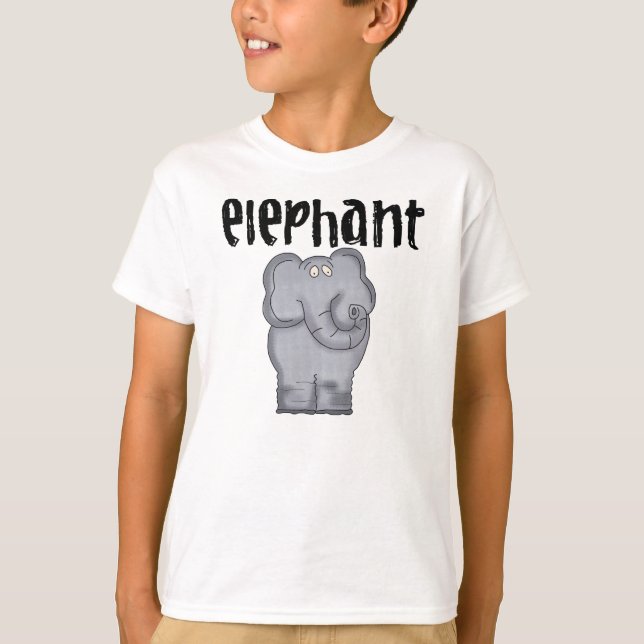T-shirt Éléphant gris (Devant)