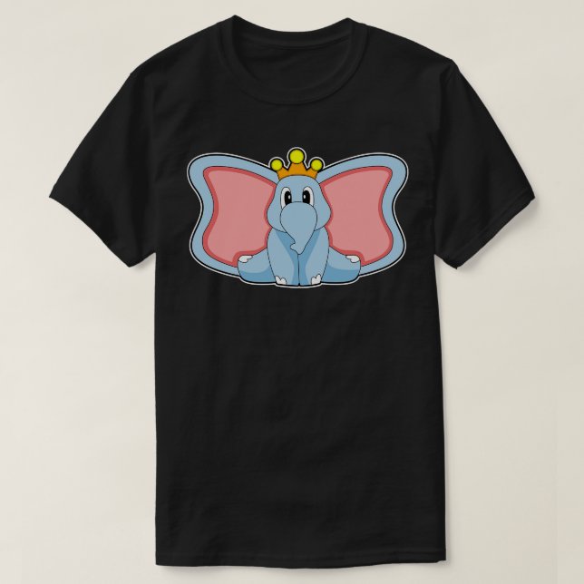 T-shirt Elephant King Crown (Design devant)