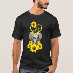 T-shirt Elephant Love Sunflower Elephant Sunflower Cute Te