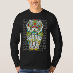 T-shirt Elephant Mandala Aimant Kindness Metta Wish Blessi