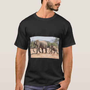 T-shirt Éléphant mère avec enfant, Zambie.