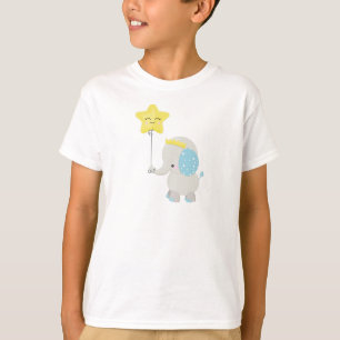 T-shirt Eléphant mignon, Eléphant Avec Ballons, Couronne, 