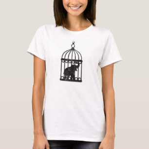 T-shirt Éléphant mis en cage par cru