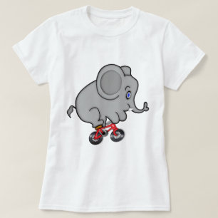 T-shirt Éléphant montant un vélo