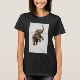 T-shirt Éléphant Nageant Mignon Afrique Faune Fan Zoo Ani