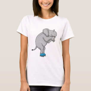 T-shirt Elephant Patinage sur glace Patins sur glace