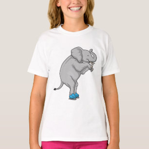 T-shirt Elephant Patinage sur glace Patins sur glace