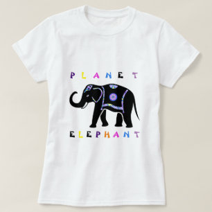 T-shirt Elephant Planète Coloré