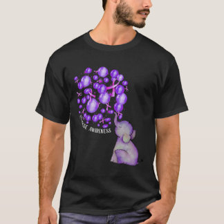 T-shirt Eléphant Poussant Des Lons Violets Surdose