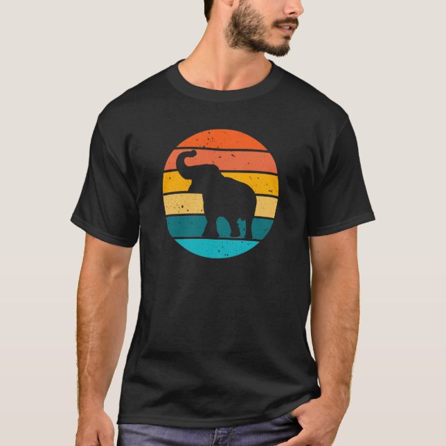 T-shirt Eléphant rétro (Devant)