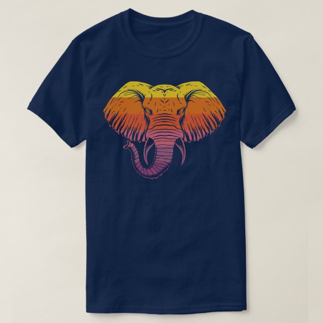T-shirt Eléphant rétro (Design devant)