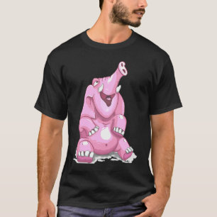 T-shirt Eléphant rose