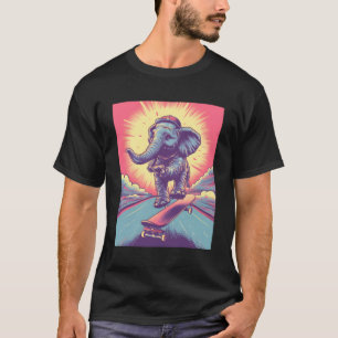 T-shirt Elephant Skateboard Skate Skate Skater Ska