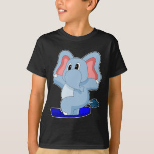 T-shirt Eléphant Snowboard Sports d'hiver