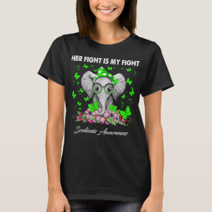 T-shirt Elephant Son combat est Mon combat Sensibilisation