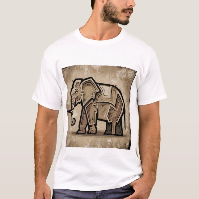 T-shirt Eléphant stylisé (Devant)