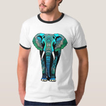 Eléphant tribal coloré - Faune Artistique