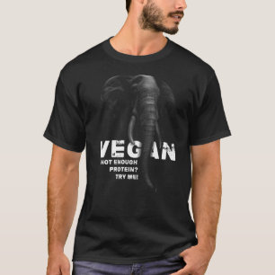 T-shirt Elephant Vegan Gym Femmes Hommes Végan Exercice Ve
