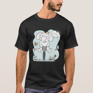 T-shirt Elephant Vélo équitation dans l'école et l'été Vib
