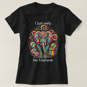 T-shirt Eléphant Vibrant Avec Peinture De Visage Infinie