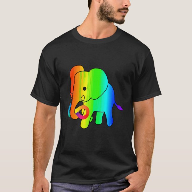 T-shirt Elephant Who Loves Animals 25 (Devant)