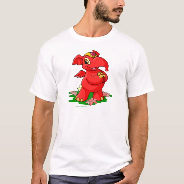 T-shirt Elephante rouge joyeux dans Shenkuu (Devant)