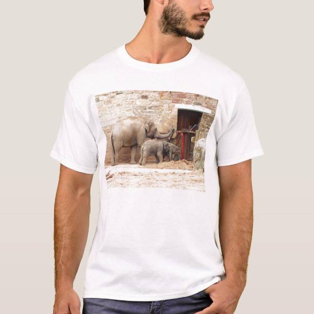 T-shirt éléphants asiatiques (Devant)