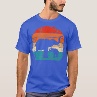T-shirt Eléphants Mère et bébé Eléphant Zookeeper Vinta