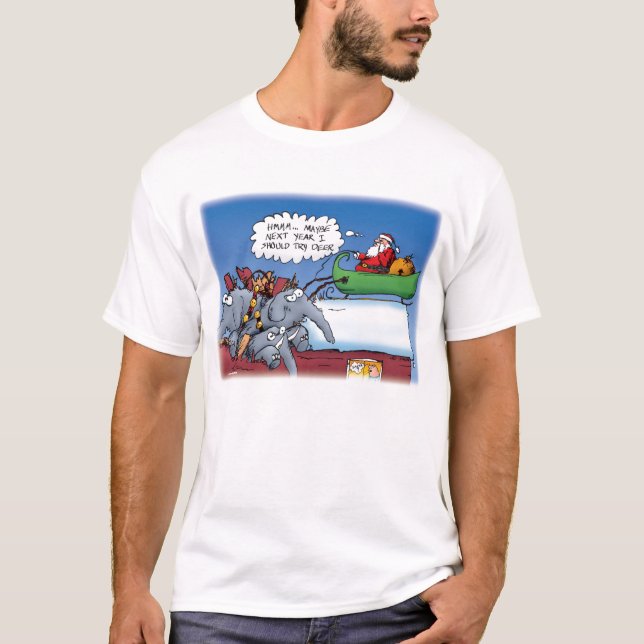 T-shirt éléphants père Noël (Devant)
