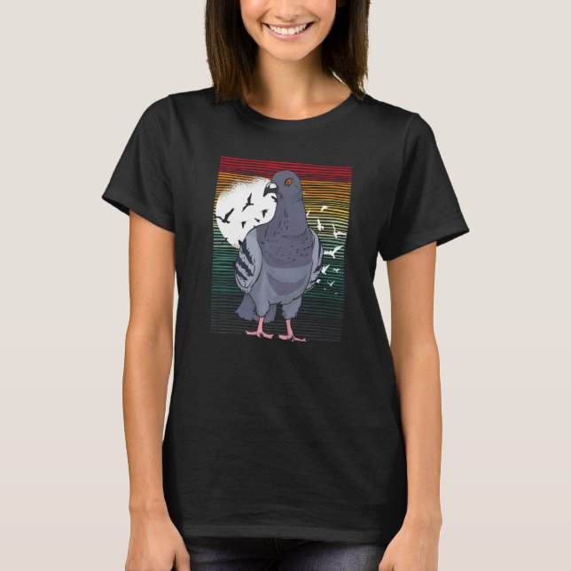 T-shirt Élevage Rétro D'Oiseaux Éleveur De Pigeon Oiseau P (Devant)
