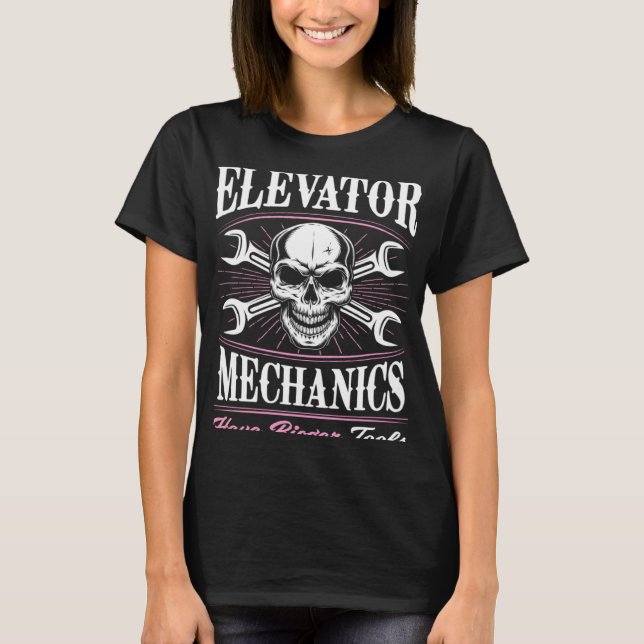 T-shirt Elevator Mechanics Have Bigger Tools  Dad Joke  1 (Devant)